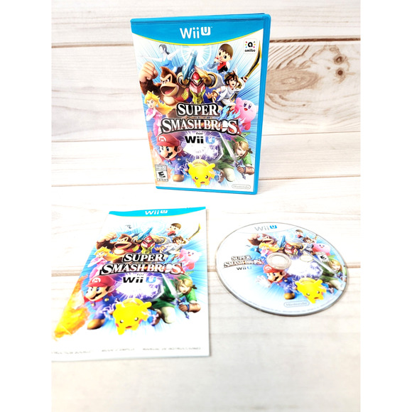 Super Smash Bros. Nintendo Wii U Complete in Box CIB Tested Disc Excellent - Picture 1 of 9